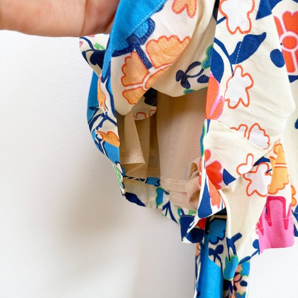 Anthropologie Plenty by Tracy Reese Ruffled Floral Romper Size Medium - Picture 8 of 14